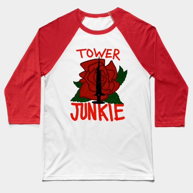 Tower Junkie Baseball T-Shirt by Fi5ve